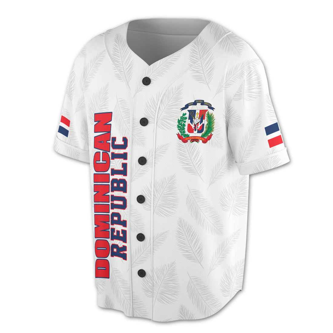 Customize Name Number Dominican Republic Flag Dominicana White Baseball Jersey S-5XL