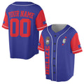 Personalize Name Number Belize Flag Blue Coat of Arms Baseball Jersey S-5XL