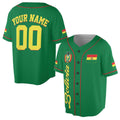 Customize Name Number Bolivia Flag Coat of Arms Patriotic 3D Baseball Jersey Size S-5XL