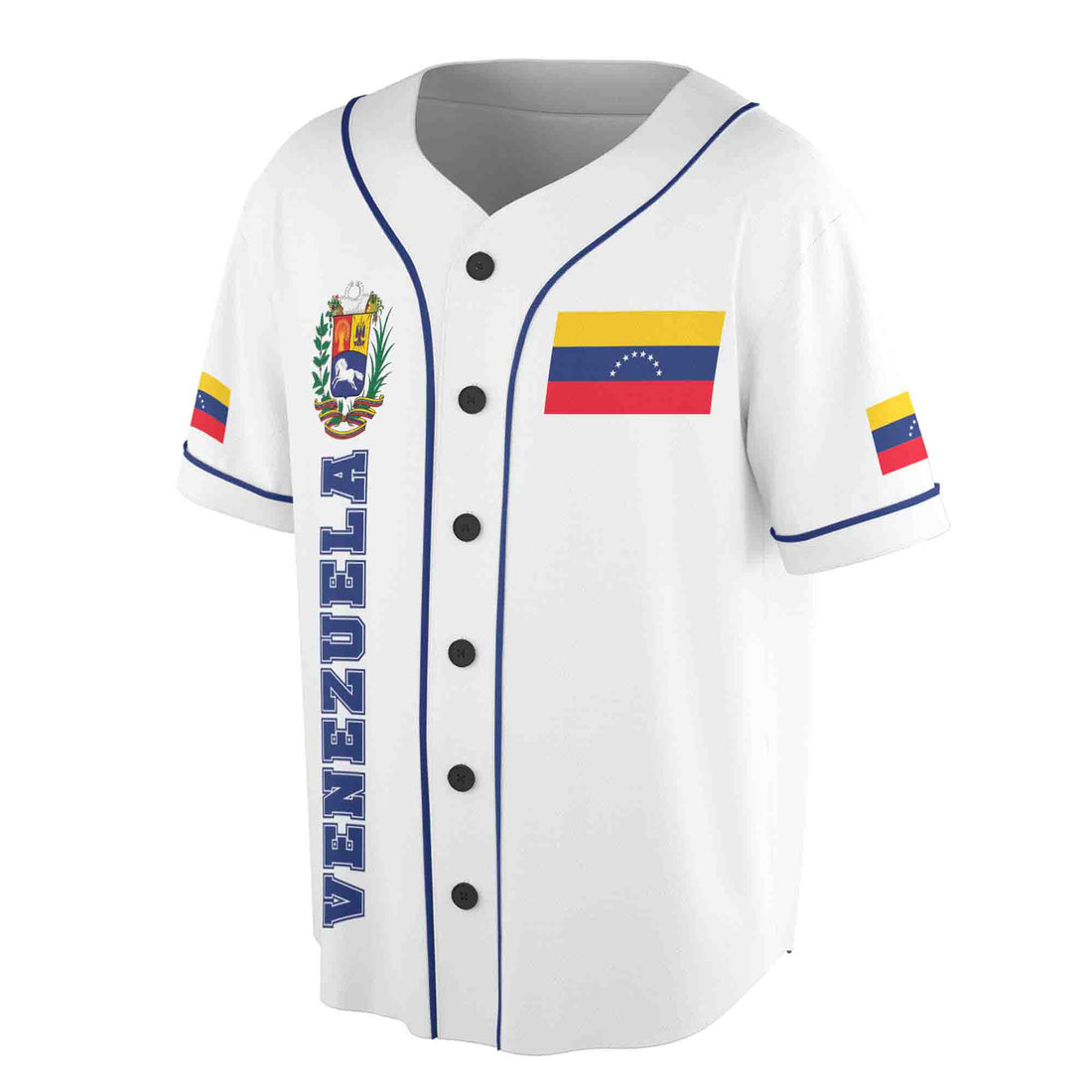 Personalize Name Number Venezuela Flag Coat of Arms Baseball Jersey S-5XL