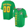 Personalized Name Number Guyana Flag Coat of Arms Patriotic Baseball Jersey S-5XL