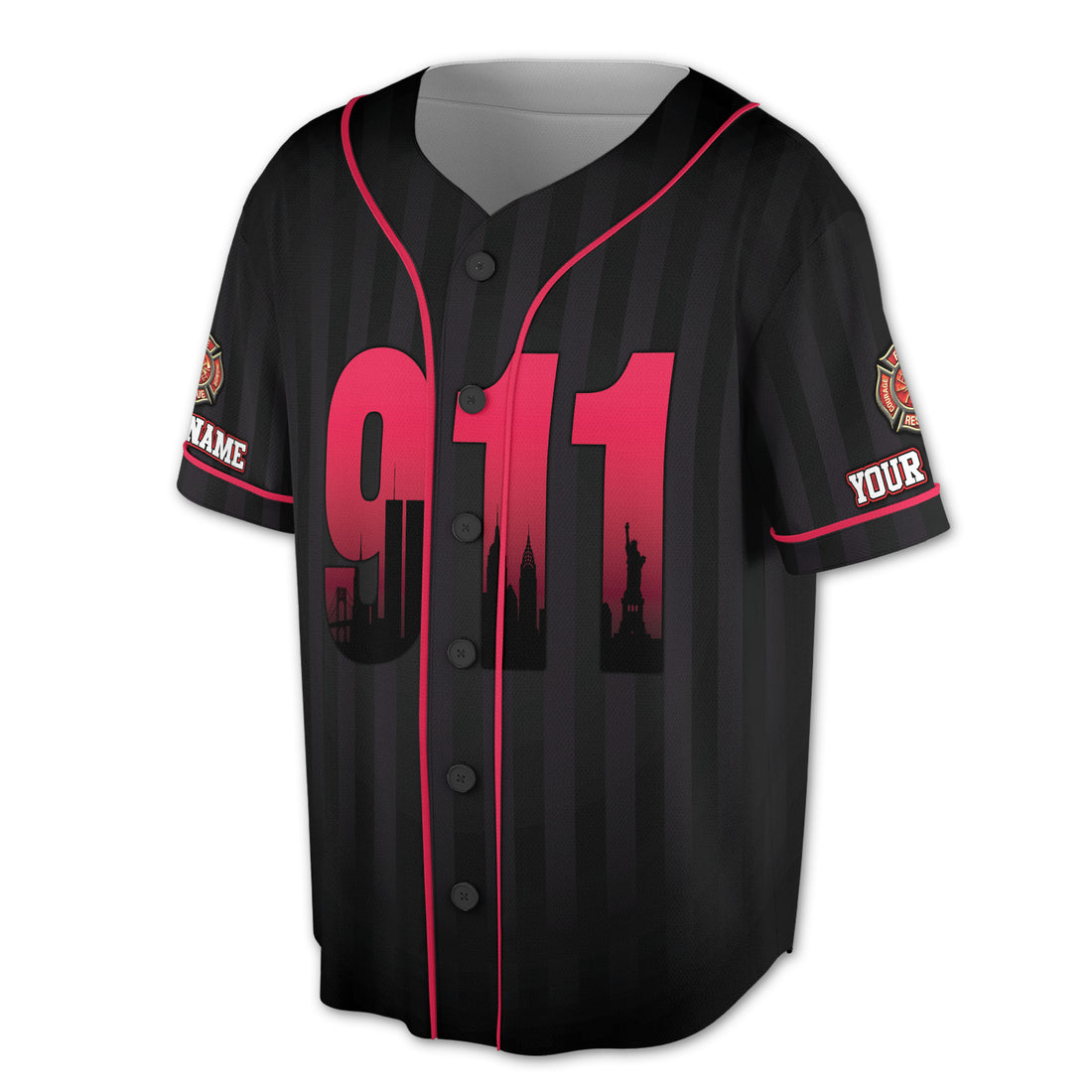 Never Forget 911 Event Patriot Day American Patriotic Baseball Jersey S-5XL