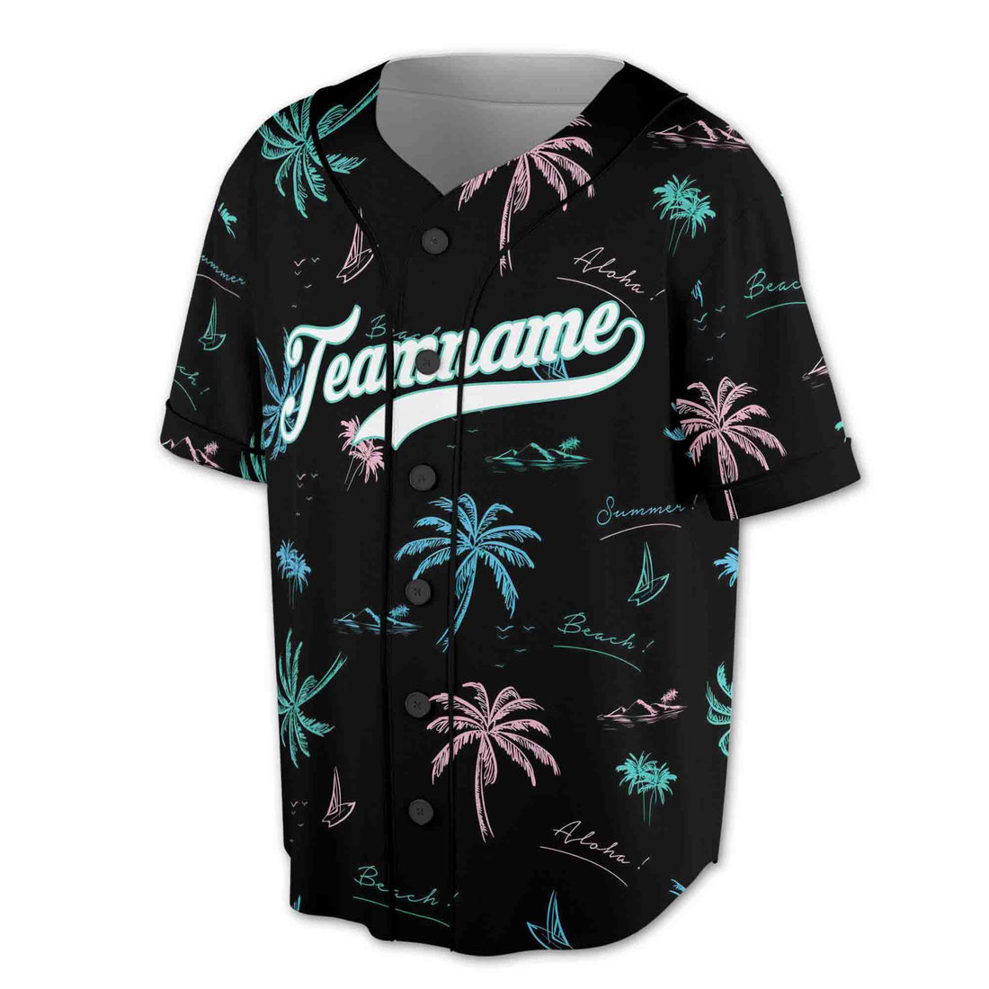 Personalized Aloha Beach It's Summertime Baseball Jerseys-5XL