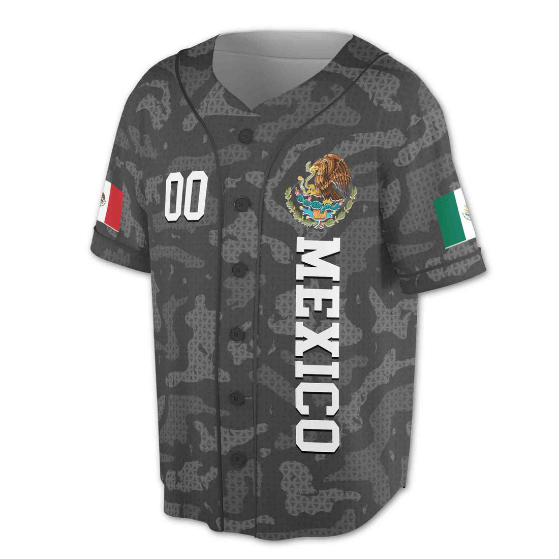 Personalized Patriotic Mexico Coat Of Arms Baseball Jersey S-5XL