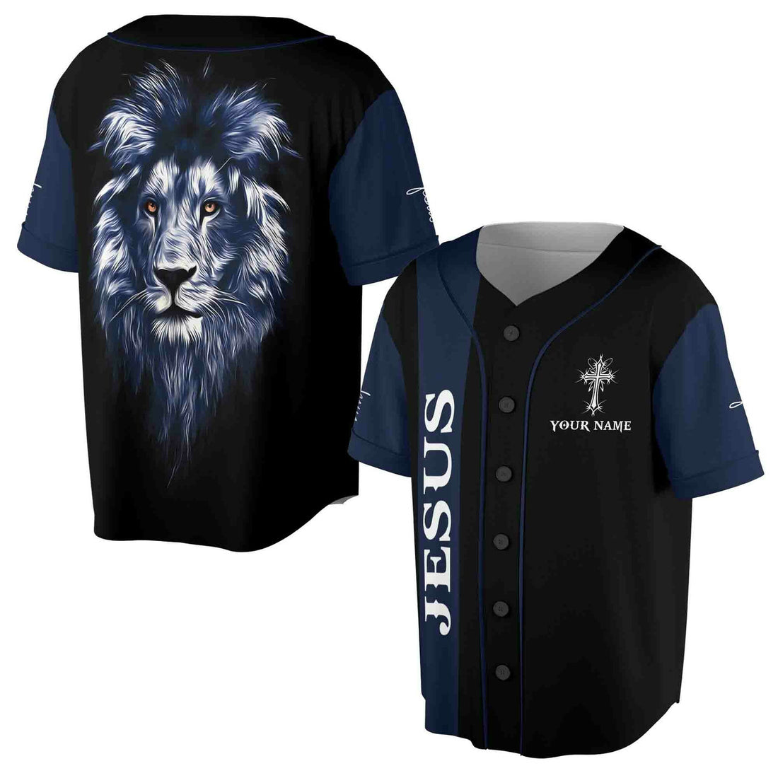 Custom Name Lion Of Judah Jesus Baseball Jersey S-5XL