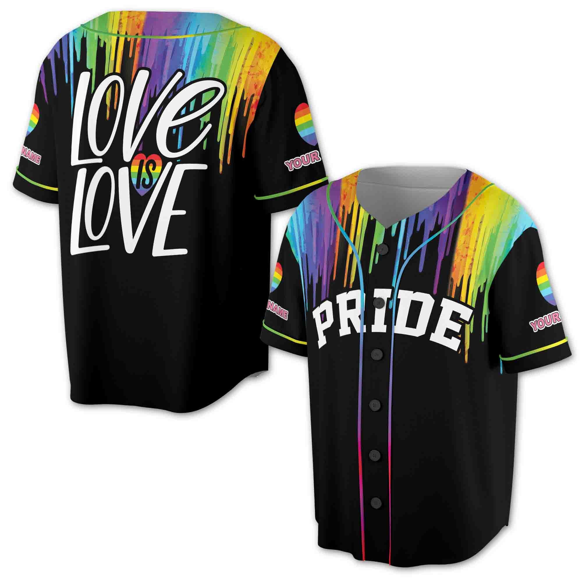 Custom Love Is Love Proud Pride Baseball Jersey S-5XL