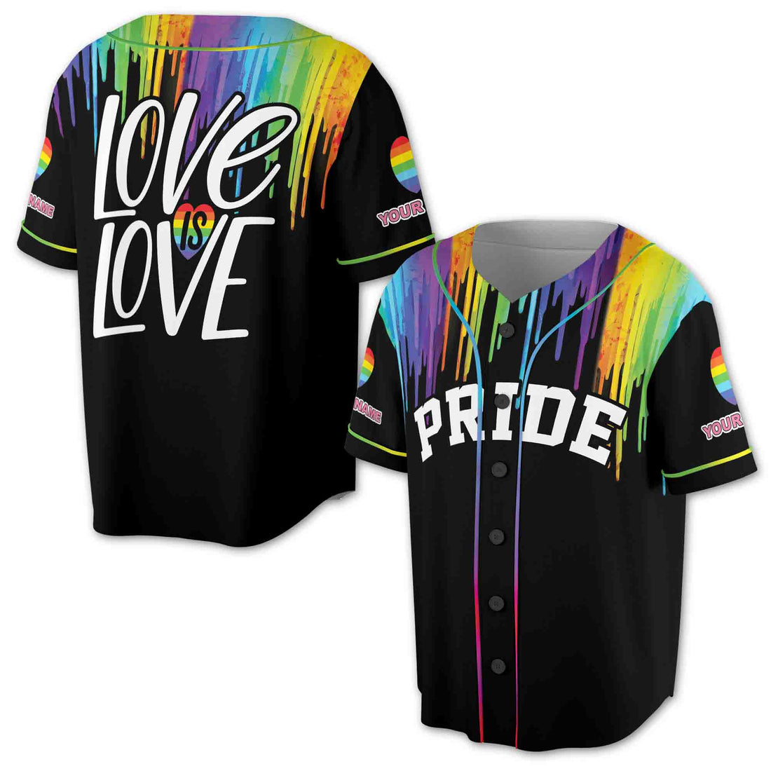 Custom Love Is Love Proud Pride Baseball Jersey S-5XL