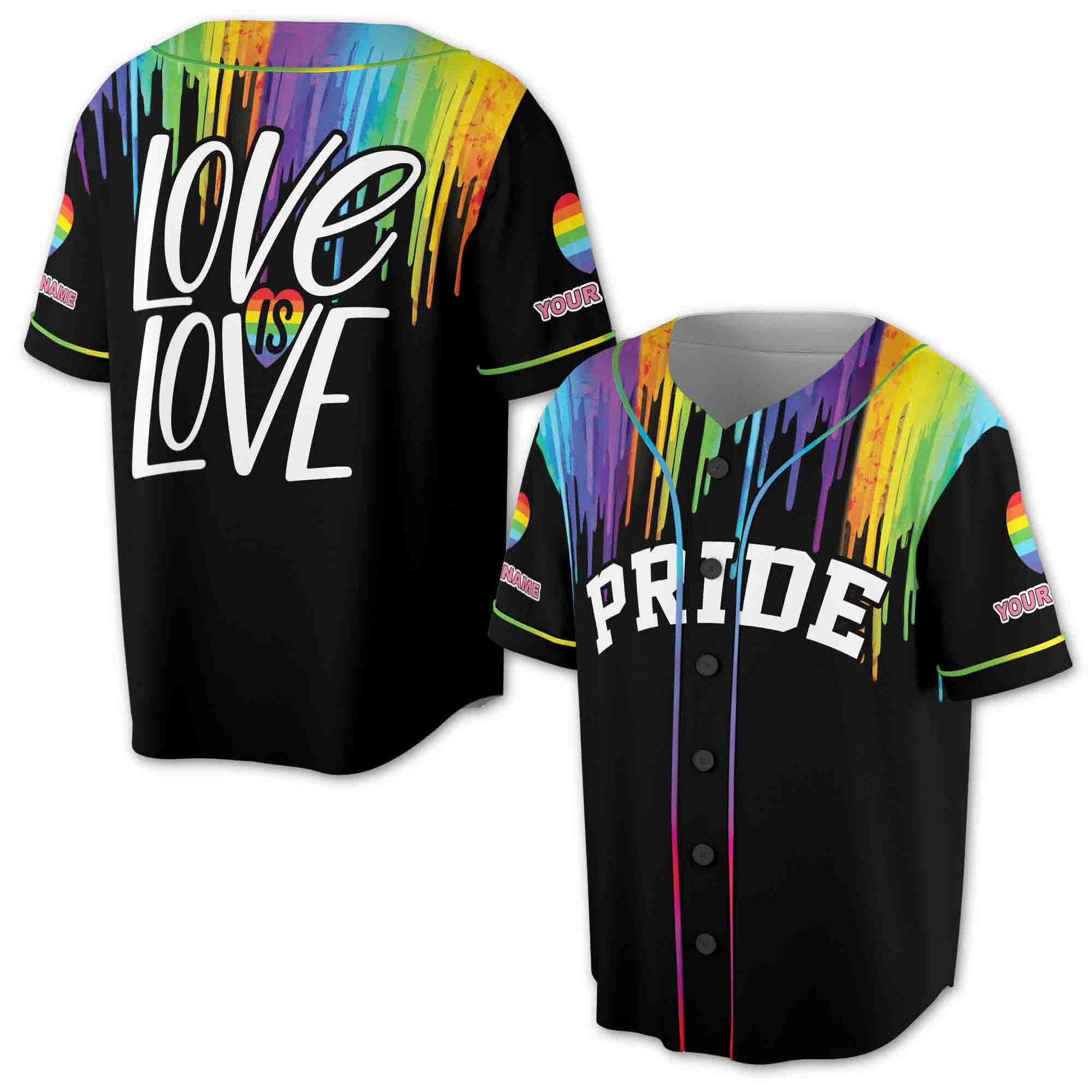 Custom Love Is Love Proud Pride Baseball Jersey S-5XL