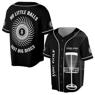 Custom Name No Little Balls Just Big Discs Disc Golf Baseball Jersey S-5XL