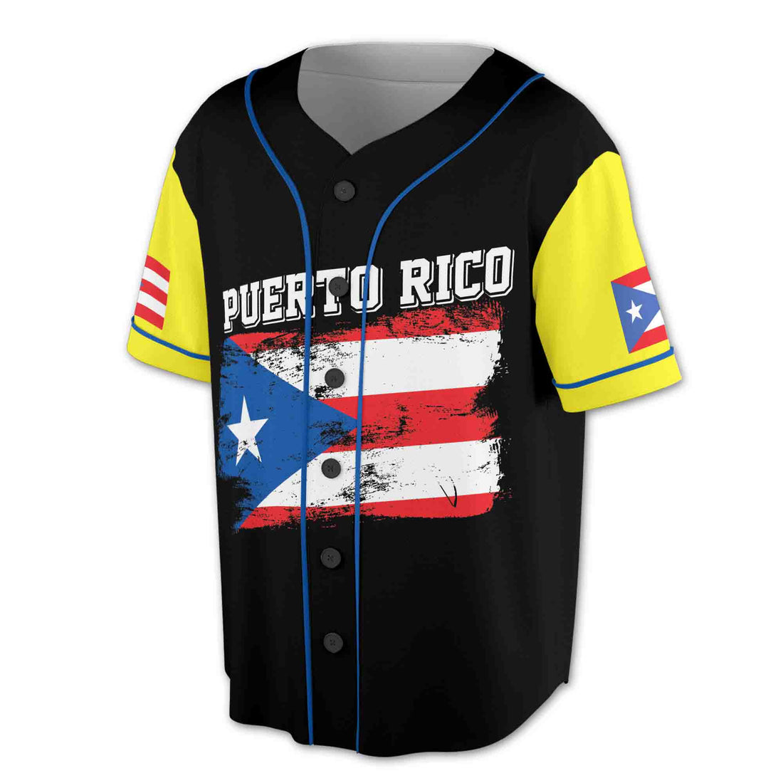 Custom Name Taino Sun Patriotic Puerto Rico Baseball Jersey S-5XL
