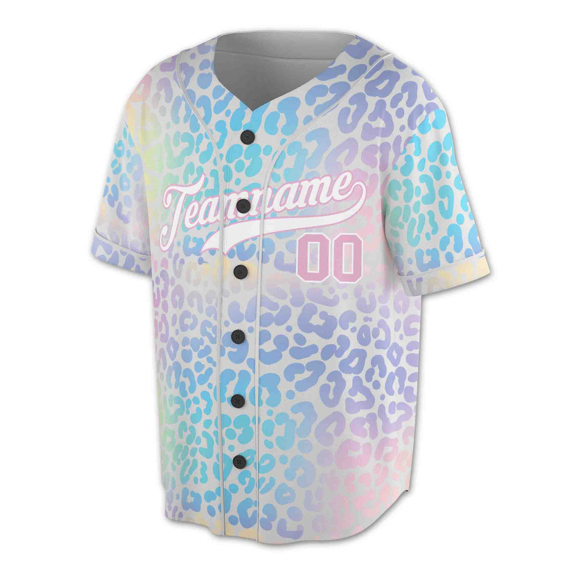 Personalized Funny Pastel Leopard Pattern Custom Baseball Jersey S-5XL