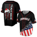 Custom Team Name America Cornhole Player Patriotic Baseball Jersey S-5XL