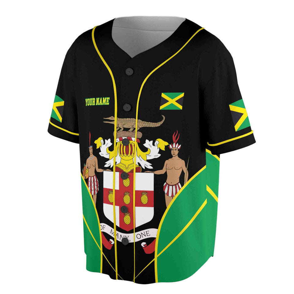 Custom Jamaica Flag Lion Baseball Jersey Patriotic Baseball Jersey S-5XL