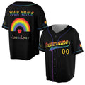 Customize Name Team Name Rainbow Pride Month Love Is Love LGBT 3D All Over Print Baseball Jersey S-5XL