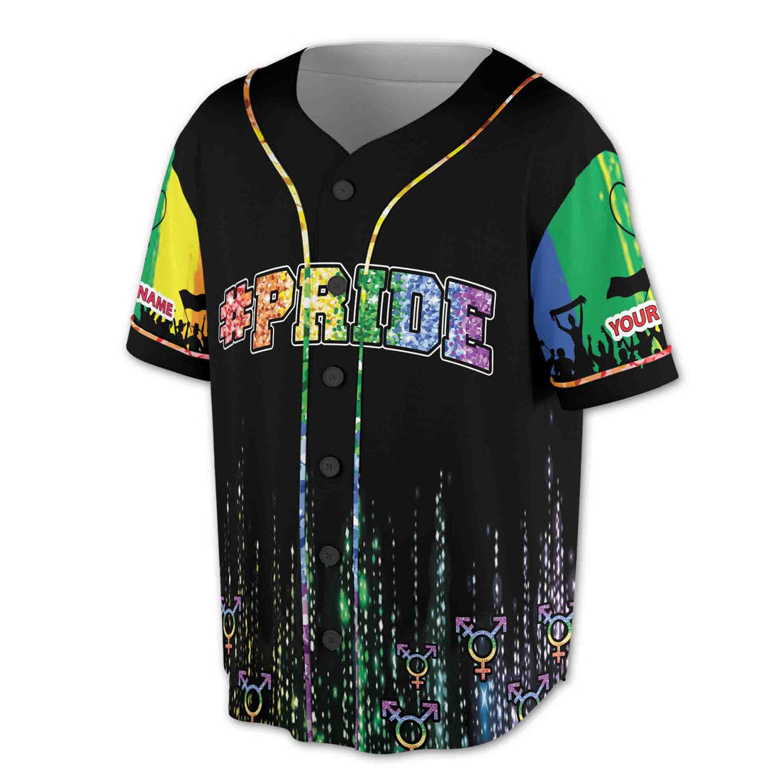 LGBT Love Pride Rainbow Pride Month LGBT 3D All Over Print Baseball Jersey S-5XL