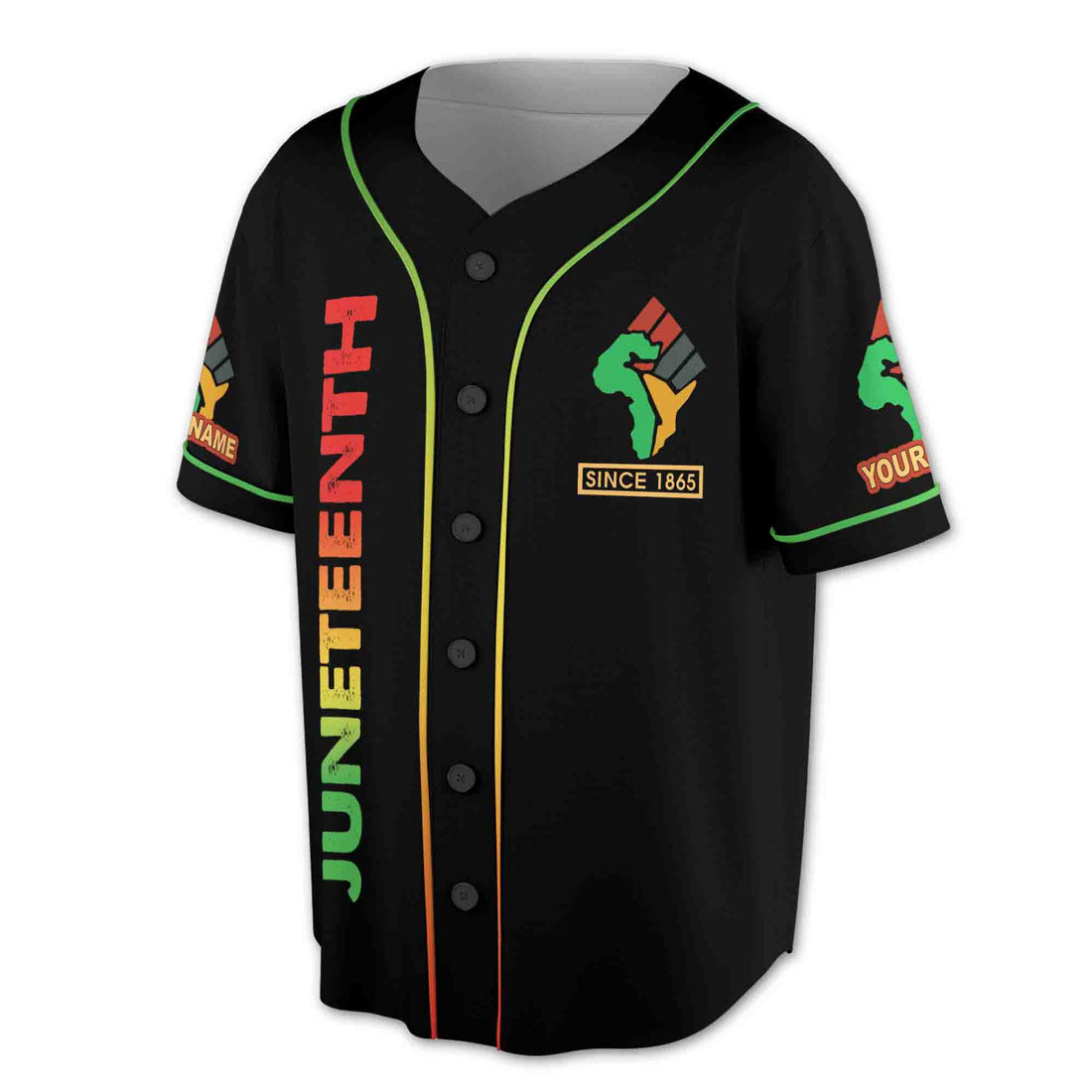 Juneteenth 1865 Black Woman African Because My Ancestors Weren't Free Baseball Jersey S-5XL
