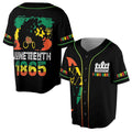 Customize Name Juneteenth Baseball Jersey Shirt Flag Independence Day Freeish Since 1865 D Baseball Jersey S-5XL