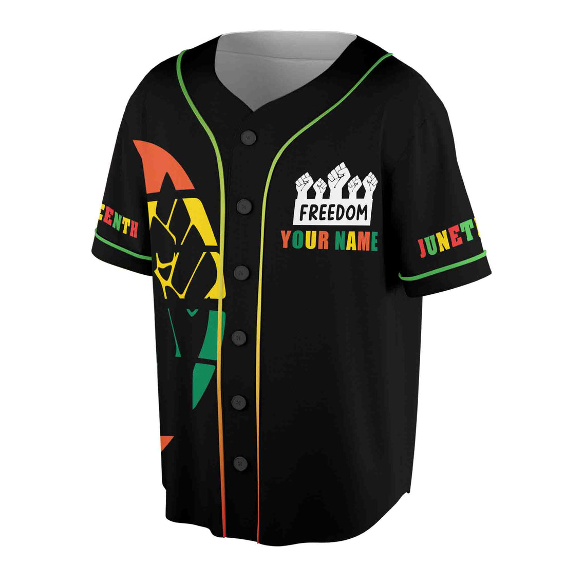 Customize Name Juneteenth Baseball Jersey Shirt Flag Independence Day Freeish Since 1865 D Baseball Jersey S-5XL