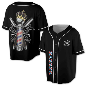 Custom Name Your Professional Barber Baseball Jersey S-5XL