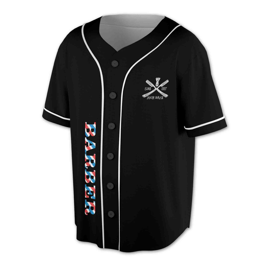 Custom Name Your Professional Barber Baseball Jersey S-5XL