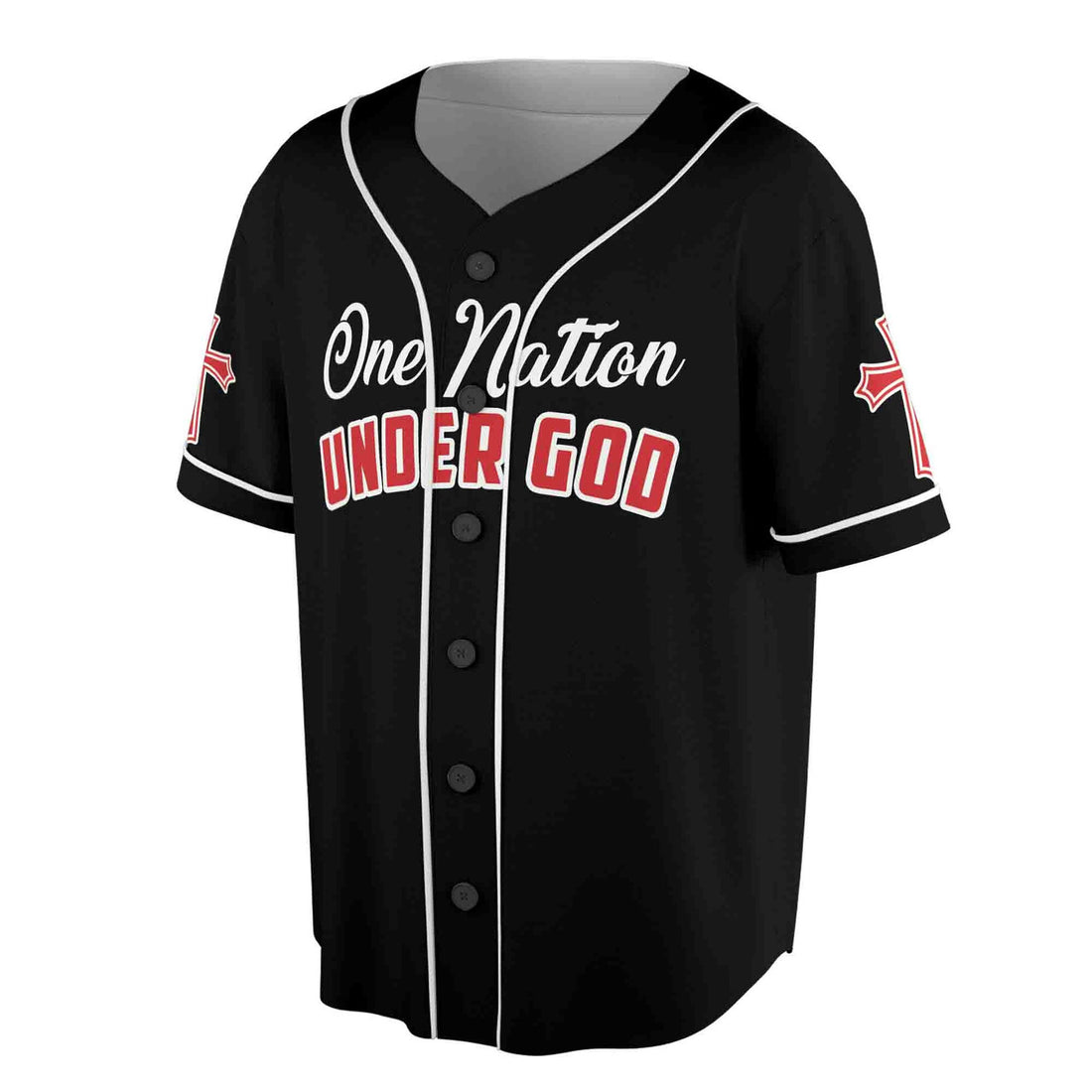 Patriotic America One Nation Under God Grunge Shirt Baseball Jersey S-5XL