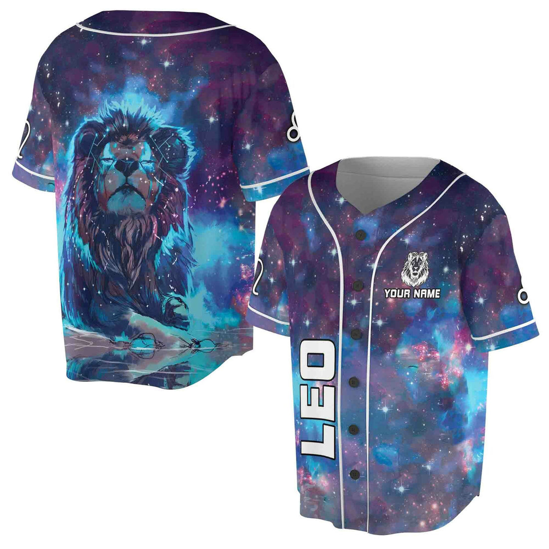 Galaxy Zodiac Leo Constellation Baseball Jersey S-5XL