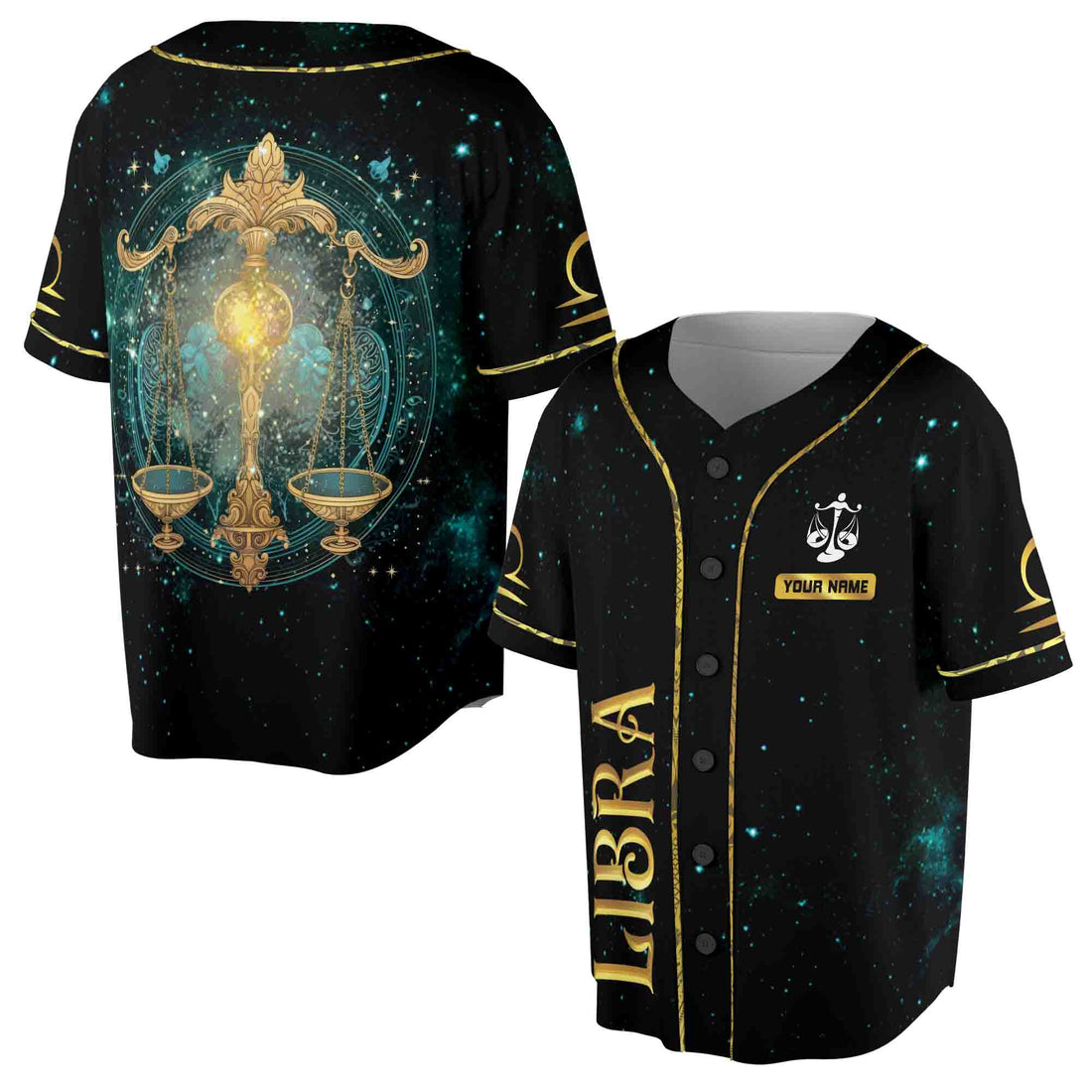 Zodiac Constellation Libra Sky Star Light Baseball Jersey S-5XL