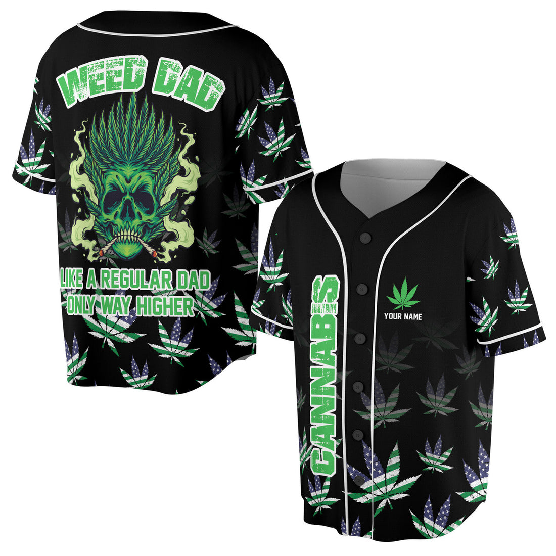 Custom Name Like A Regular Dad Only Way Higher Dad Baseball Jersey S-5XL