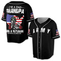 Patriotic Proud To Be Veteran USA Army Baseball Jersey S-5XL