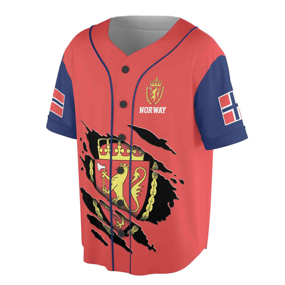 Personalized Norway Coat Of Arms Baseball Jersey S-5XL