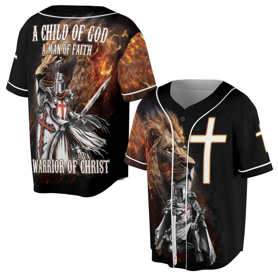 Believe In Christ Knight Templar Baseball Jersey S-5XL