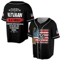 America Veteran Is A Hero Patriotic Baseball Jersey S-5XL
