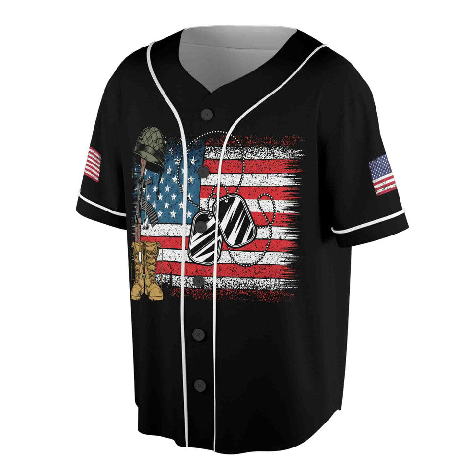 America Veteran Is A Hero Patriotic Baseball Jersey S-5XL