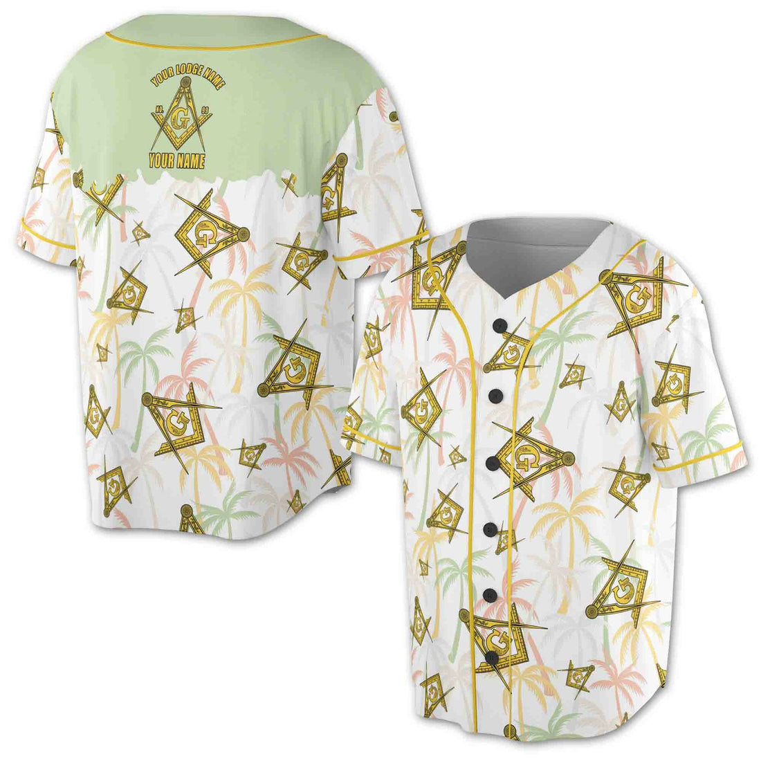 Custom Masonic Master Mason Summer Baseball Jersey S-5XL