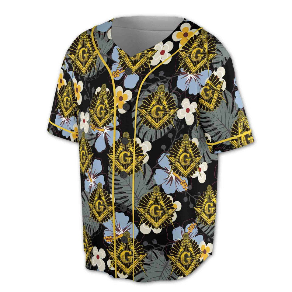 Freemasonry Master Mason Floral Baseball Jersey S-5XL