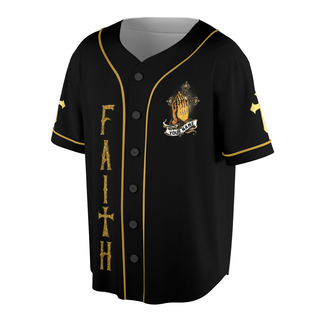 Custom Name The Cross Eye Walk By Fate, Not By Sight Baseball Jersey S-5XL