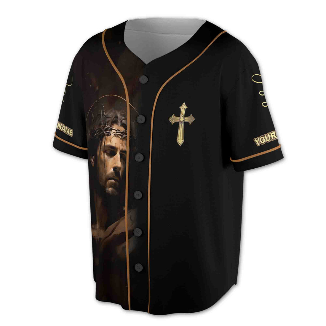 Cross Jesus Eye Walk By Fate, Not By Sight Baseball Jersey S-5XL