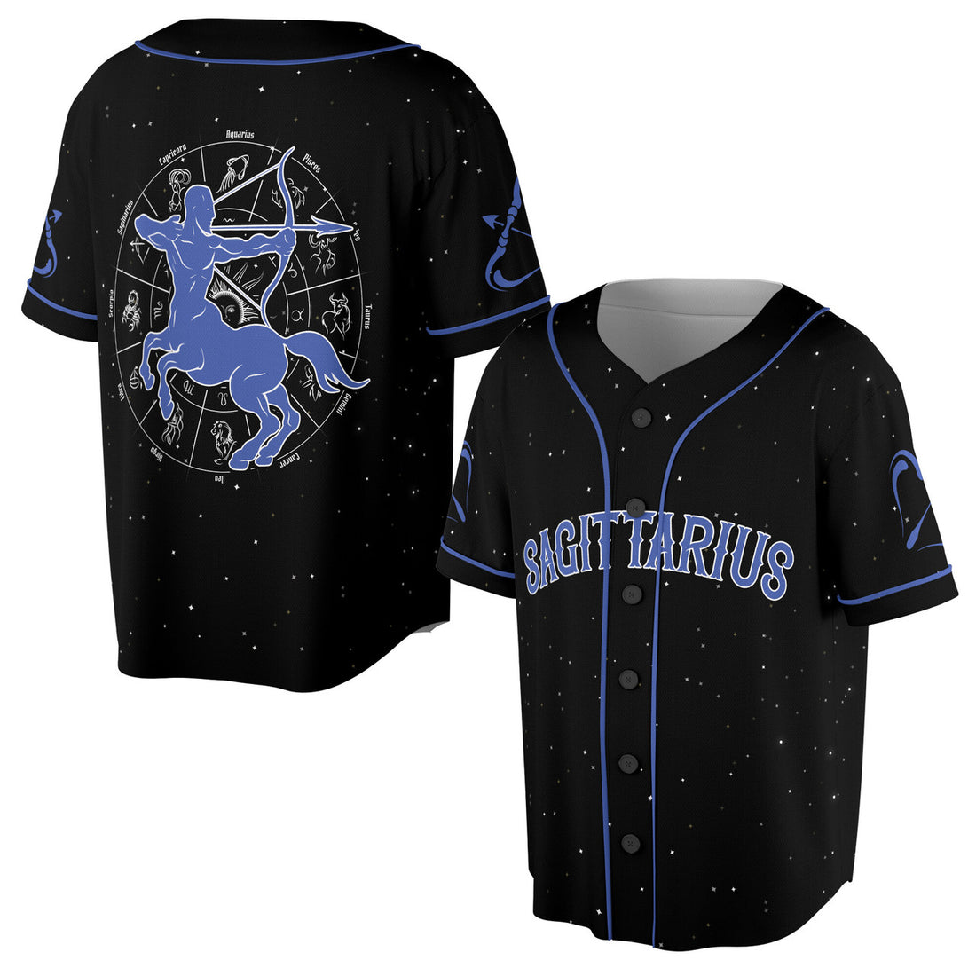 Symbol Zodiac Sagittarius Star Baseball Jersey S-5XL