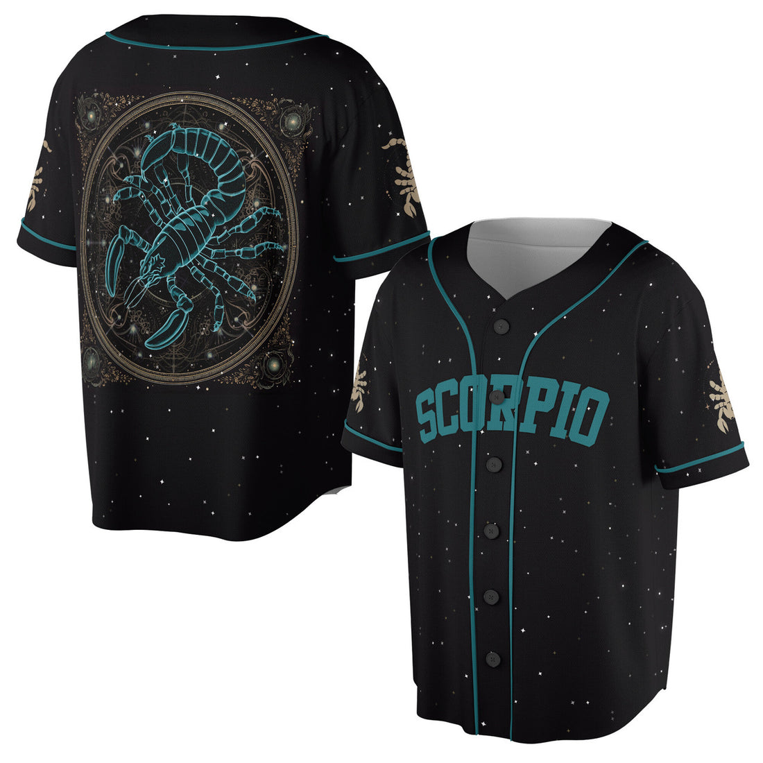 Symbol Zodiac Scorpio Star Baseball Jersey S-5XL