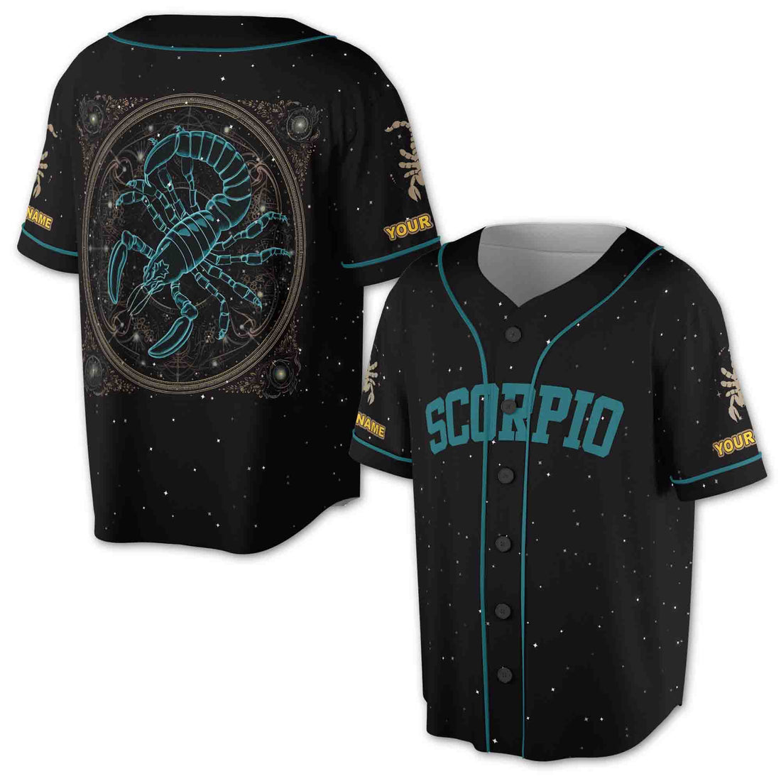 Symbol Zodiac Constellation Scorpio Star Baseball Jersey S-5XL