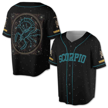 Symbol Zodiac Constellation Scorpio Star Baseball Jersey S-5XL