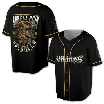 Son of Odin Vikings Warrior Valhalla Dark Baseball Jersy S-5XL