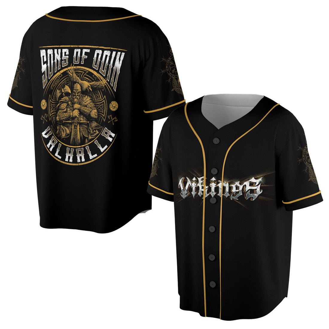 Son of Odin Vikings Warrior Valhalla Dark Baseball Jersey S-5XL