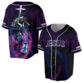 Galaxy Constellation Lion Jesus Save My Life Baseball Jersey S-5XL