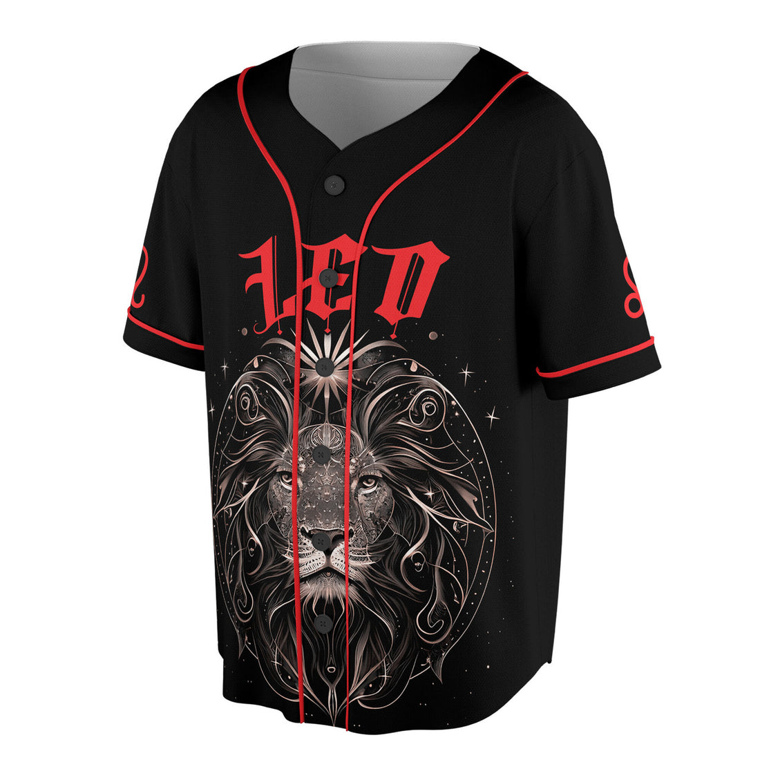Zodiac Constellation Leo Flame Fire Baseball Jersey S-5XL