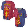 Custom Name Norway Coat Of Arms Baseball Jersey S-5XL