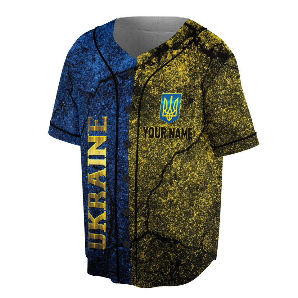 Custom Patriotic Ukraine Coat of Arms Jersey Baseball Jersey S-5XL