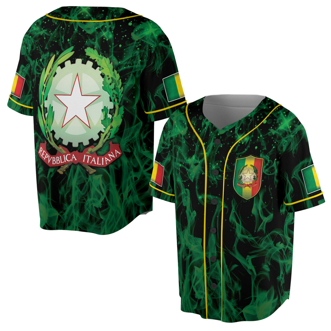 Italy Coat Of Arms Repvbblica Italiana Baseball Jersey S-5XL
