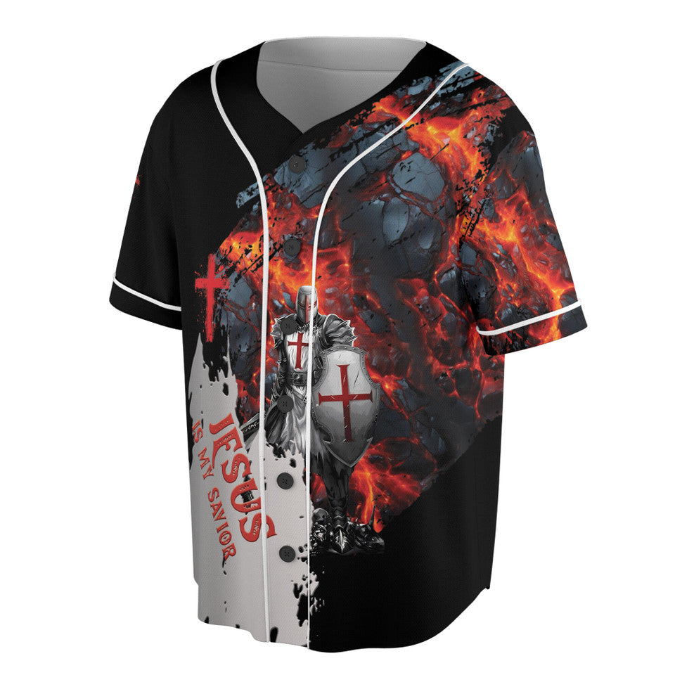 Jesus is My Savior Warrior Of Christ Baseball Jersey S-5XL