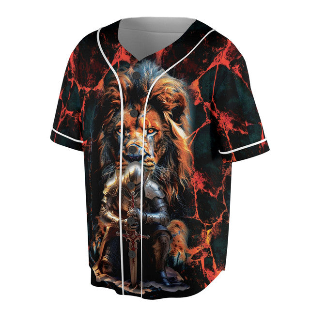 Knight Templar Lion Of Judah Baseball Jersey S-5XL